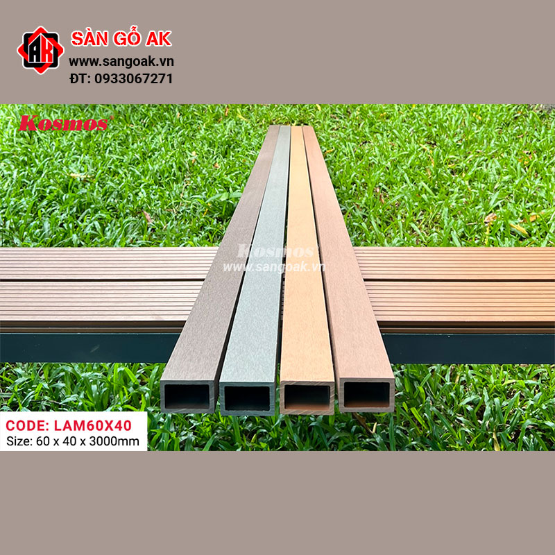 Thanh lam gỗ nhựa ngoài trời Kosmos - LAM60X40 Light Wood